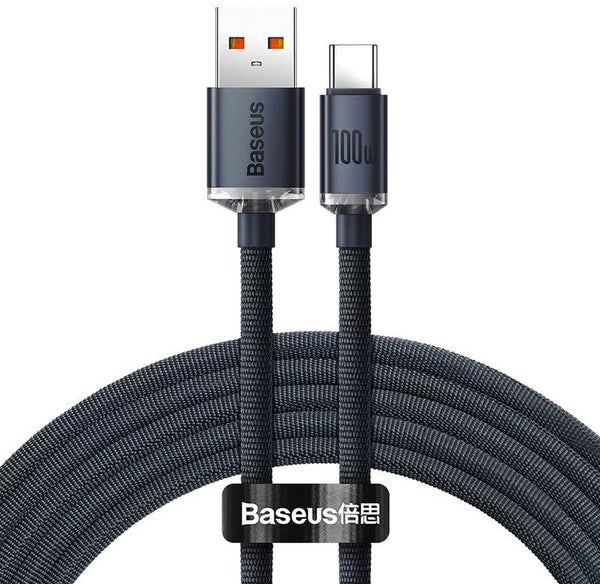 Cabo Usb - Usb-C Crystal Shine 100W 2m Preto