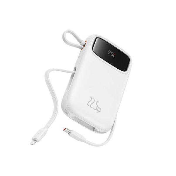 Power Bank QPow 2 Dual Cable 10000mAh 22.5W White