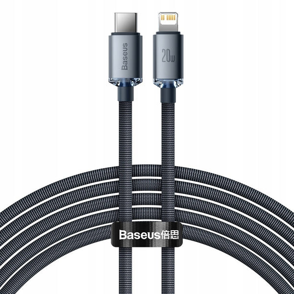 Cabo Crystal Shine Series Fast Charging Data Type-C To Ip 20W 2M Preto