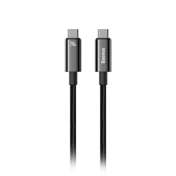 Cabo Tungsten Dourado Fast Charging Data Type-C To Type-C 240W 1M Preto