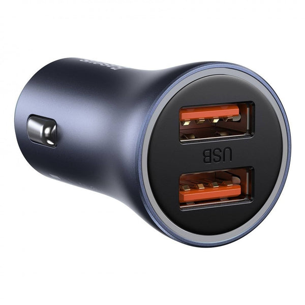 Carregador Veicular Baseus Golden Contactor Pro Dual40W Cabo Usb-C Dark Gray