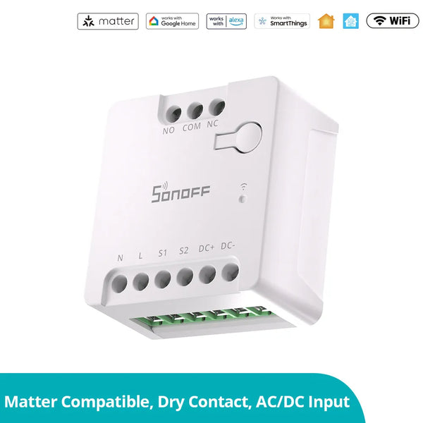 Módulo Inteligente de Contacto Seco Wi-Fi com Matter - Sonnof Mini-D