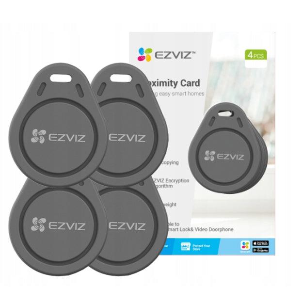 Conjunto de 4 Porta-chaves TAG de proximidade por RF - Ezviz CS-DL-IC-CPU-R200-GR - Wyzinc